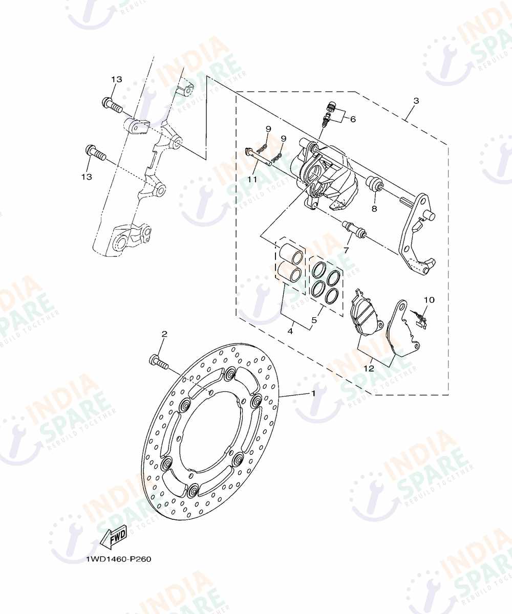 YAMAHA D772 MT 03 Series FRONT BRAKE CALIPER